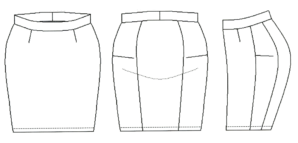 The skirt pattern without